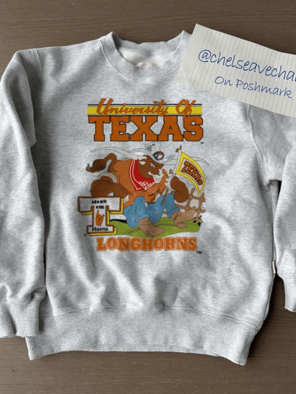 Vintage 1989 University of Texas Longhorns Crewneck Sweatshirt Retro NCAA Shirt